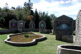 Some of the paintings in the Eco-Shrine